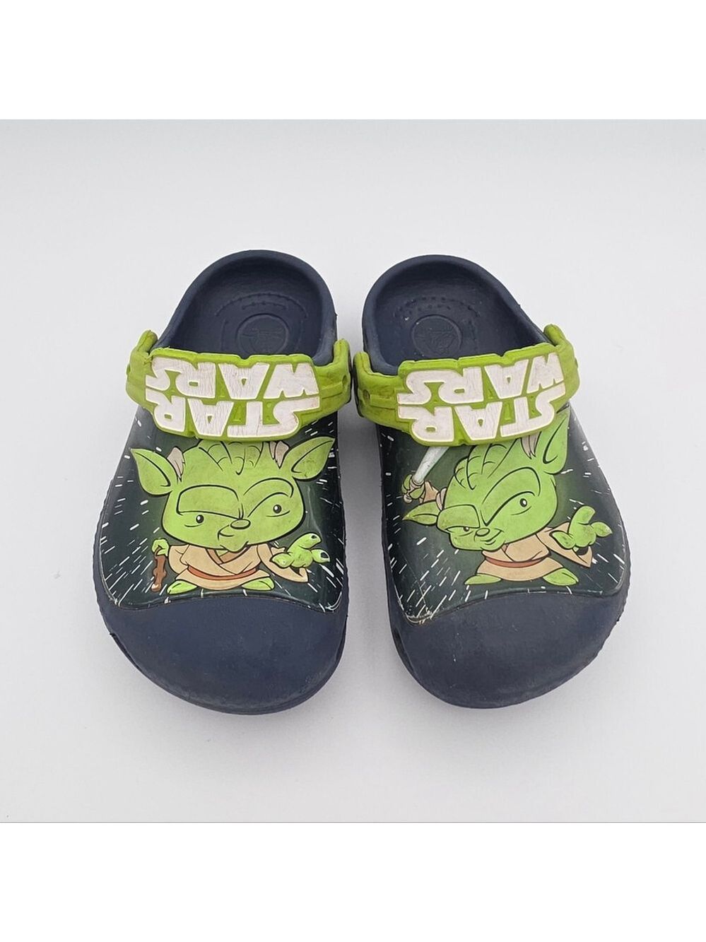 Crocs Star Wars Baby Yoda Unisex Kids Shoes Size C 6 9 Boys Girl Navy Blue Green